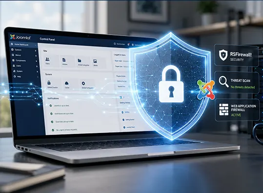 Joomla Sicherheit mit Firewall Schutz vor aktuellen Sicherheitsl&uuml;cken in JCE Editor und SP Page Builder f&uuml;r mehr Sicherheit im Joomla CMS