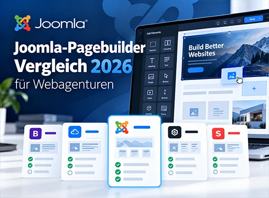 Joomla-Pagebuilder im Vergleich mit Quix SP Page Builder YOOtheme Pro Gridbox T4 und Page Builder CK