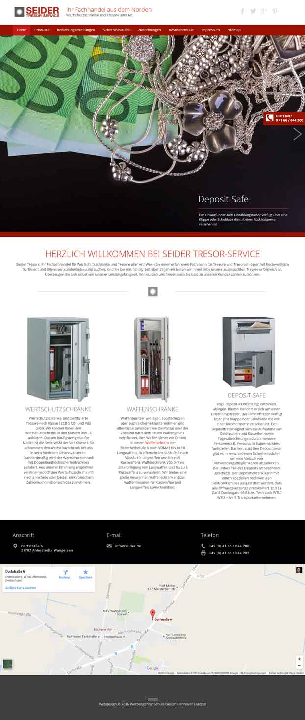 Werbeagentur Hamburg - Webdesign Tresor Service Hamburg Werbung