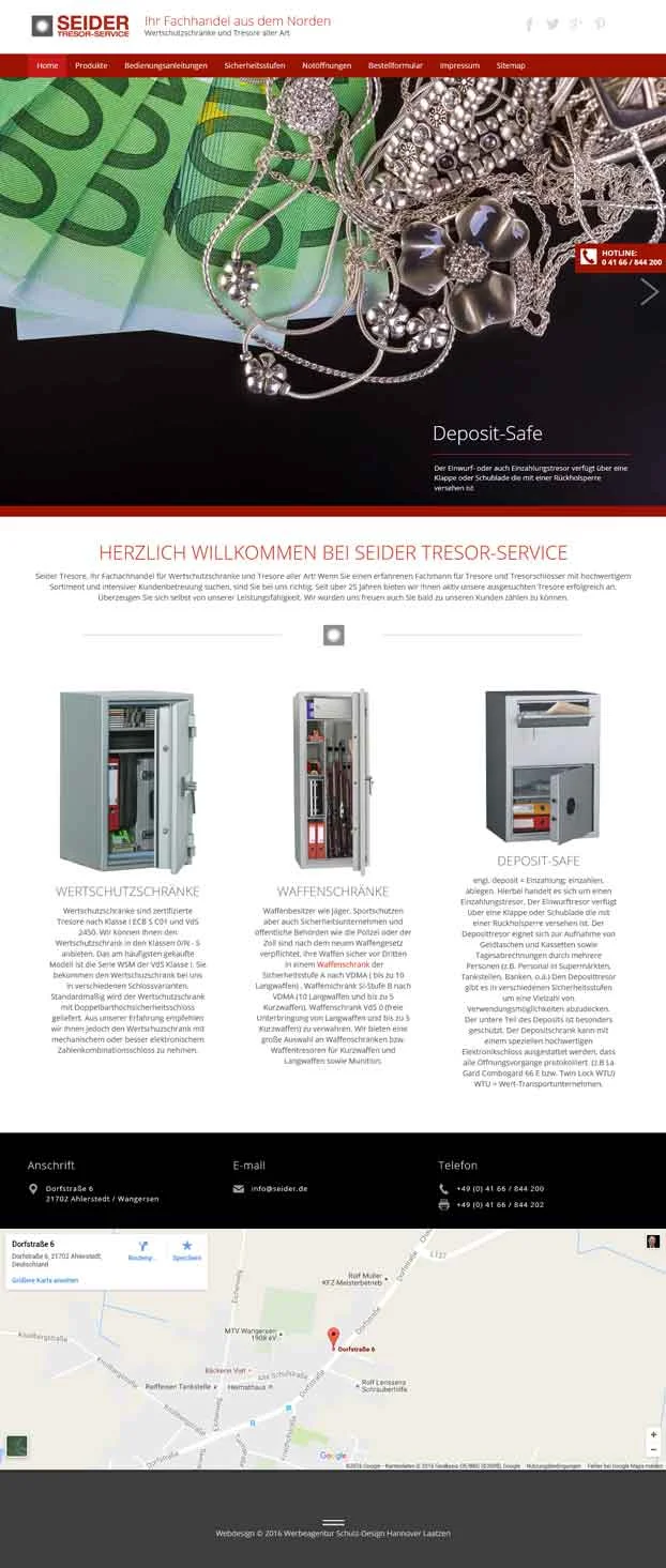 Werbeagentur Hamburg f&uuml;r Ihre Website als Tresor Service