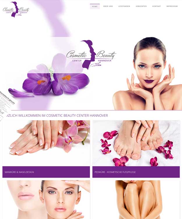 Werbeagentur Hannover - Existenzgr&uuml;nder Paket f&uuml;r Cosmetic Beauty Center Hannover Kaufland Raschplatz Logogestaltung, Visitenkarten, Flyer, Website