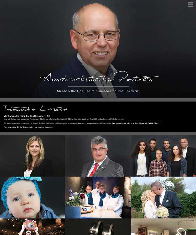 Webdesign Hannover Fotostudio Laatzen Homepage