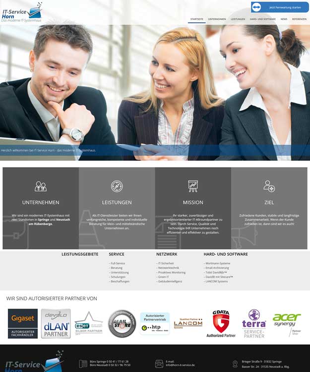 Werbeagentur Springe Neustadt am R&uuml;benberge - Logoerstellung, Visitenkarten, IT Service Horn