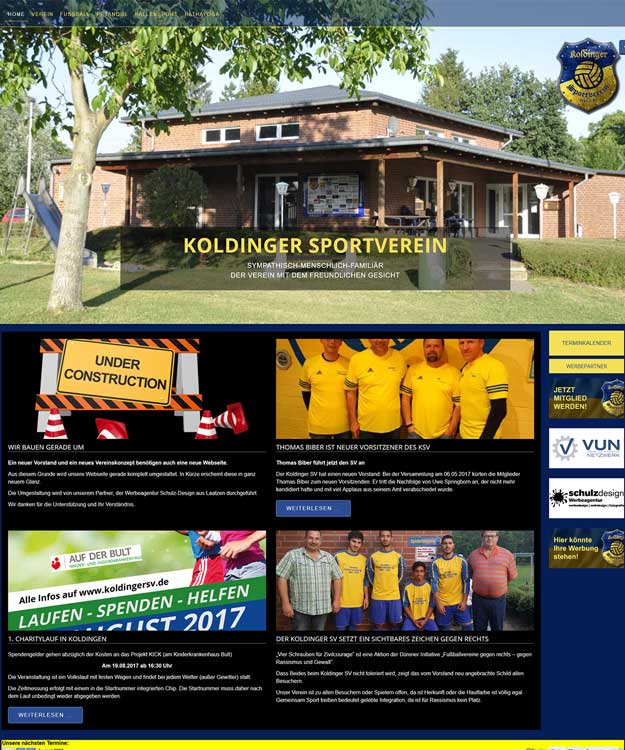Werbeagentur Pattensen - Webdesign Fu&szlig;ball Sportverein Pattensen Hannover