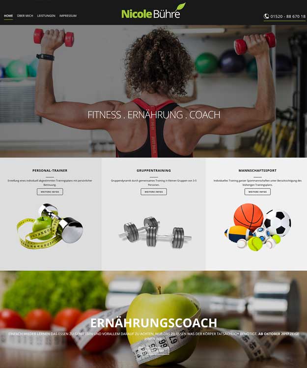 Werbeagentur Hemmingen - Logoerstellung, Flyer, Visitenkarten, Firmenstempel. Nicole B&uuml;hre Fitness Coach Hemmingen Pattensen