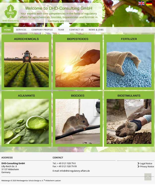 Webdesign Hildesheim Werbeagentur DHD Consulting GmbH Homepage