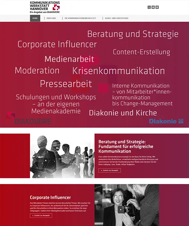 Die Kommunikationswerkstatt Hannover pr&auml;sentiert sich mit einer komplett neuen Joomla 5-Website &ndash; modern, nutzerfreundlich und perfekt f&uuml;r professionelle Medien- und Kommunikationsarbeit.
