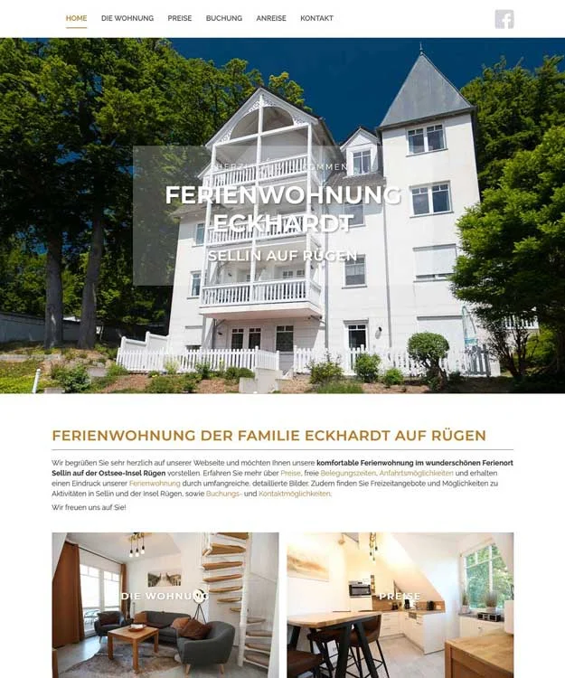 Werbeagentur Sellin auf R&uuml;gen: Individuelles Webdesign Ostsee Ferienwohnung in Sellin auf R&uuml;gen
