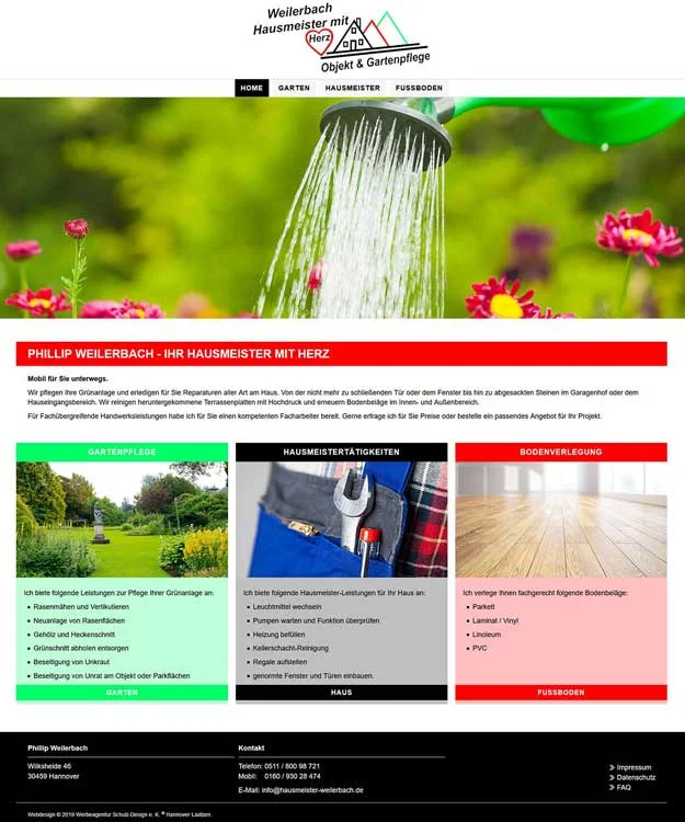 Webseite von Phillip Weilerbach Ihr Hausmeister mit Herz