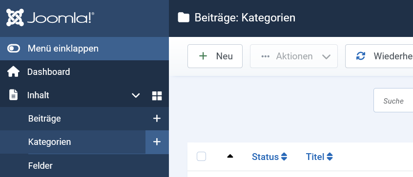 joomla6 kategorie anlegen