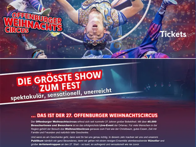 Neue Website f&uuml;r den Offenburger Weihnachtscircus
