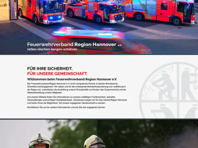 Neue Website f&uuml;r den Feuerwehrverband Region Hannover e. V. gelauncht