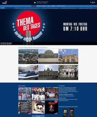 Webdesign Hannover Referenz Radio Hannover Die Stimme der Stadt mit Joomla Website, Redaktionssystem, Nachrichten, Programm und Radioplayer