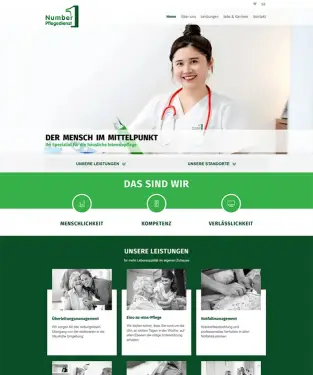 Webdesign Hannover Referenz Number 1 Pflegedienst Hannover mit moderner Joomla 5 Website für Intensivpflege