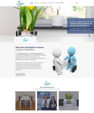 Webdesign Hannover Referenz Arbeitgeberverband im Bezirk Hildesheim e.V. mit Joomla Website, Büro- und Teamfotos, Responsive Webdesign und Verbandsstruktur