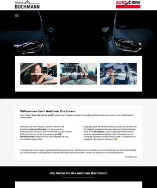 Webdesign Hannover Referenz Autohaus Buchmann Hannover mit moderner Joomla Website f&uuml;r Kfz-Service und Werkstatt