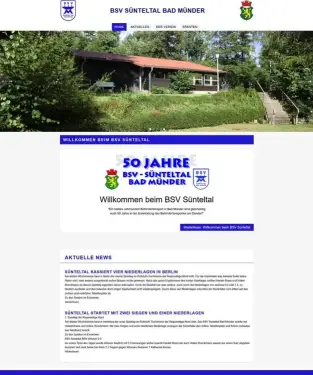Webdesign Hannover Referenz BSV S&uuml;nteltal Springe mit Joomla 5 Website, zweisprachiger Vereinswebsite und Spartenstruktur f&uuml;r Behindertensport